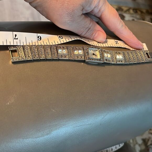 Geneva Marcasite Art Deco Style Japan Movement New Battery EWC - Picture 9 of 9